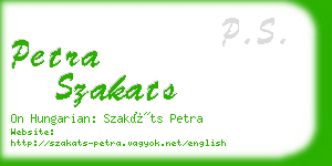 petra szakats business card